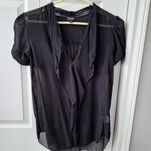 Babaton Black 100% Silk Blouse
